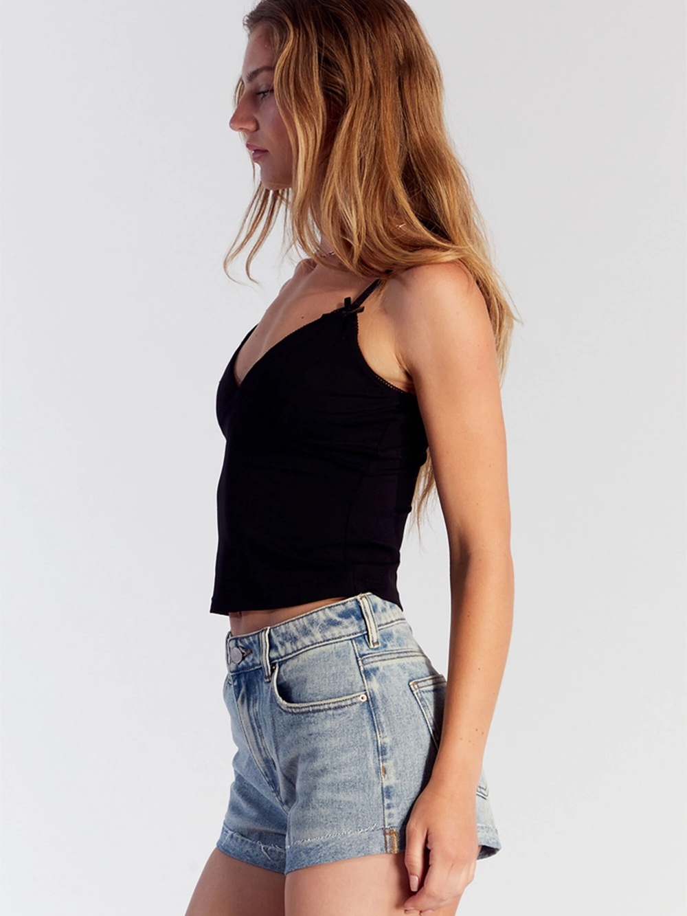 Pacsun Light Indigo  Denim Mom Shorts 24
